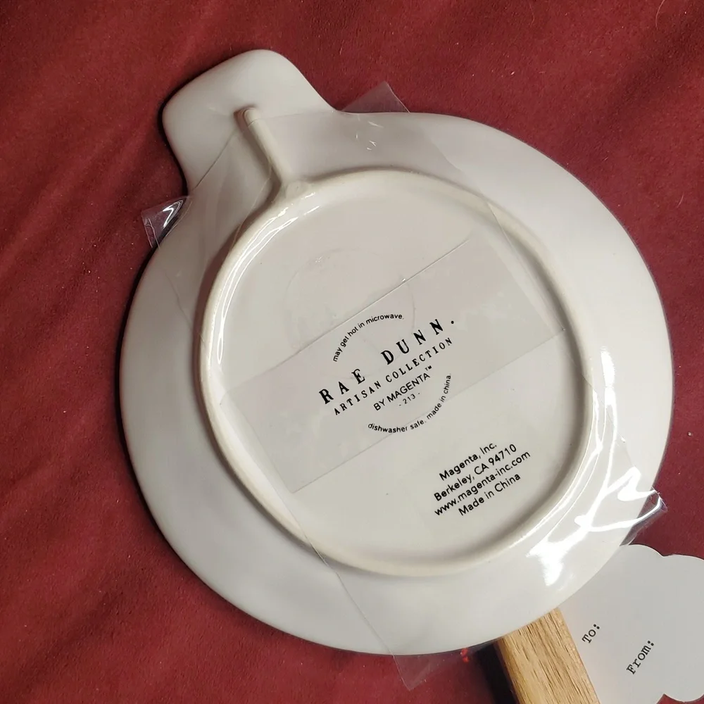 Rae Dunn‎ Wooden Spoon and Ceramic Holder Set